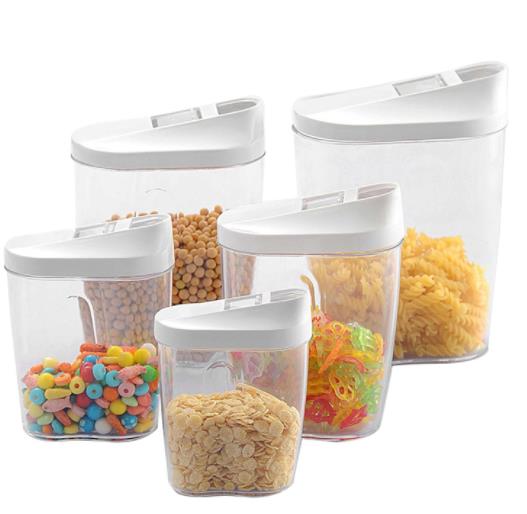 5pcs Food Storage Box Jar