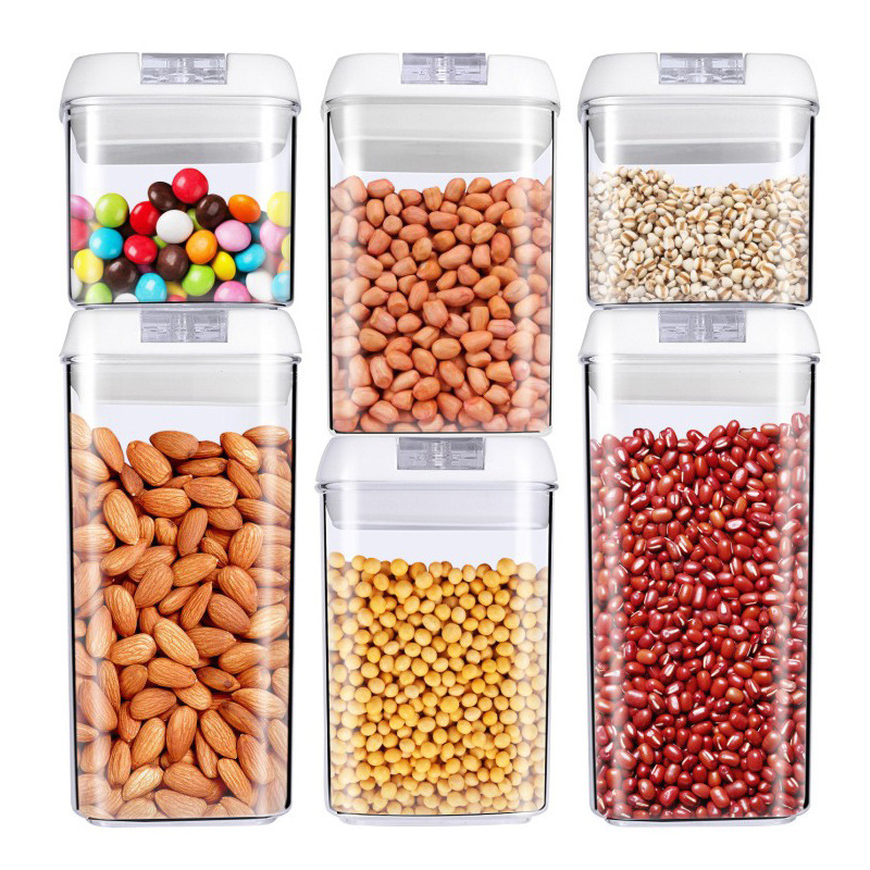 Amazon Best Seller Custom transparent clear food grade seed food nut storage jar clear plastic jar