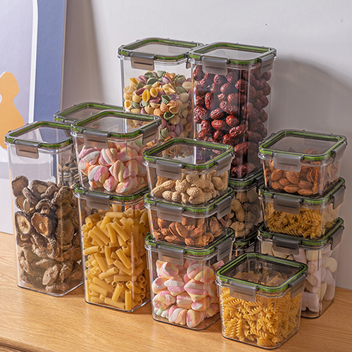 5 Pieces BPA Free Plastic Cereal Containers with EasyLock Lids